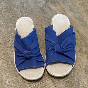 Purple Knotted Slide Sandals